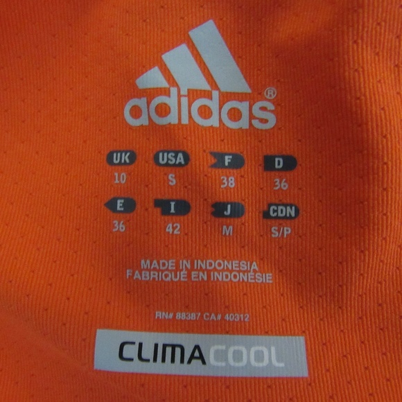 Adidas Climacool Orange Athletic Shirt Women Small - Picture 7 of 7